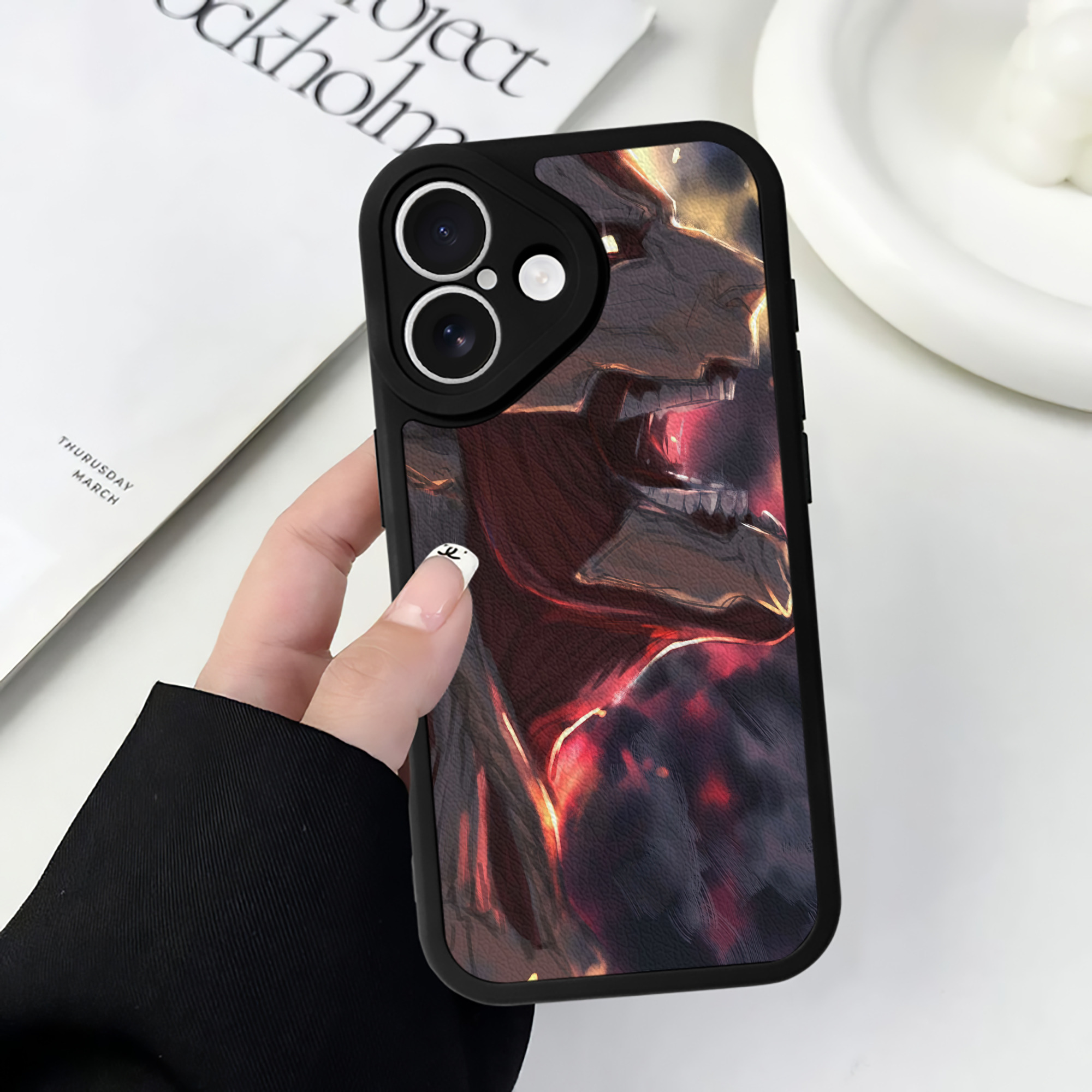 （画像用） 進撃の巨人 Attack on Titan 【iPhone 16シリーズ対応】シリコンスマホケース（レザー調） 材質：シリコン